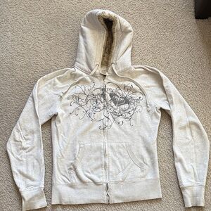 Roxy Vintage Zip Up Sweatshirt with lined hood